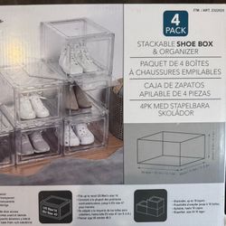Stackable Shoebox & Organizer (6boxes Included)
