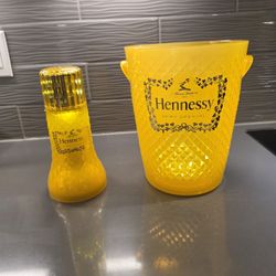 Rare Hennessy VS Light-Up Bottle Display + Ice Bucket – Bar Decor Collectibles 