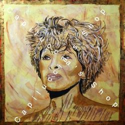 Tina Turner water watercolor painting poster