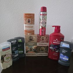 HUGE BUNDLE Dr Squatch Dove mens axe soap deodorant