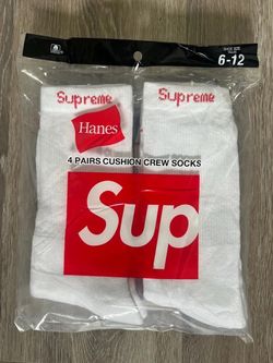 Supreme x Hanes Cushion Crew Socks 4-Pack