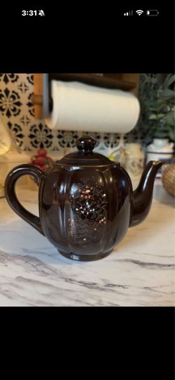 Vintage Japanese "Brown Betty" Style Redware Teapot