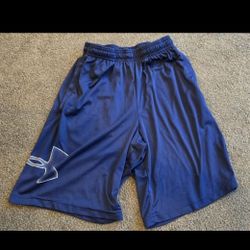 Under Armour Youth Small Athletic Shorts, Blue