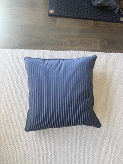 Blue Striped Throw Pillow
