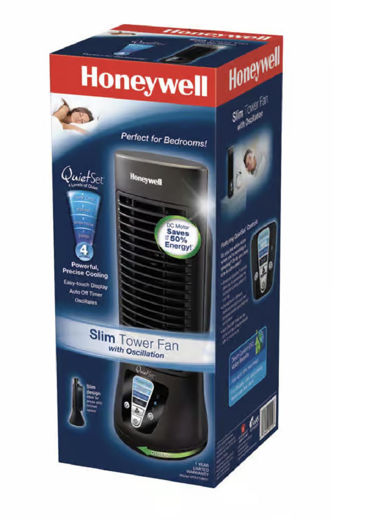 Honeywell 13” 4 speed Oscillating Tower Fan