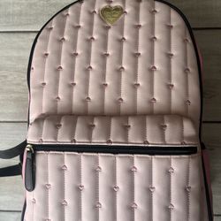 Betsey Johnson Full Size Backpack Pink & Black 