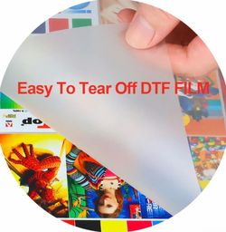 DTF Transfer Film Roll 13" x 328ft - Premium A3+ DTF Film Roll, Single Sided Glossy Clear PreTreat PET Heat Transfer Paper, Cold and Hot Peel, Di