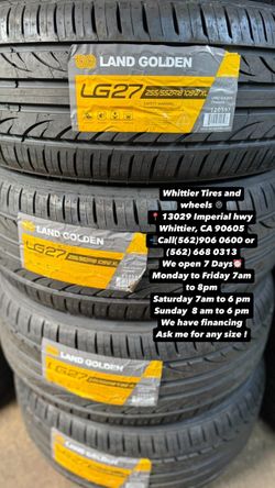 SET OF NEW TIRES 255/55R18 LANDGOLDEN , INCLUDING MOUNTING AND BALANCING. ASK ME FOR ANY SIZE OR BRAND, LLANTAS NUEVAS