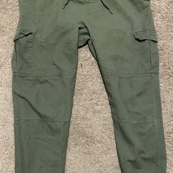 Jogger Pants Size Medium Olive Green 