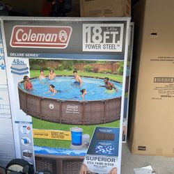 New Pool Coleman 18 X 48 With Stairs Pump Filter And Warranty Deluxe 2021
