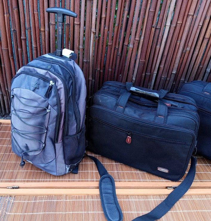 Laptop Computer Equipment Gear Bags - Backpack With Wheels - Pick up Near USC Coliseum area $10 each