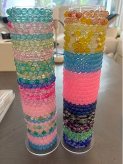 Glass beaded bracelets