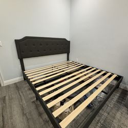 Gray King Bed Frame