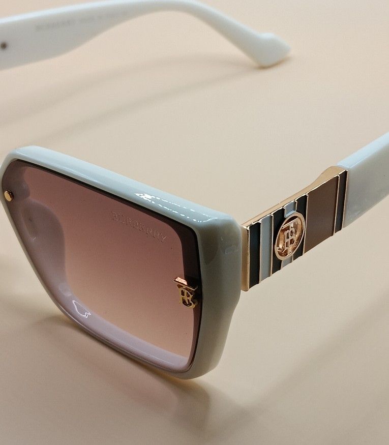Burberry Exclusive White and Brown Fashion Sunglasses