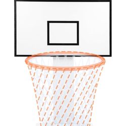 LXURY Basketball Hoop Trash Can, White Wood, Hoop Wastebasket for Home, Kitchen, Living Room, Bedroom, Office, Coffee Shop,