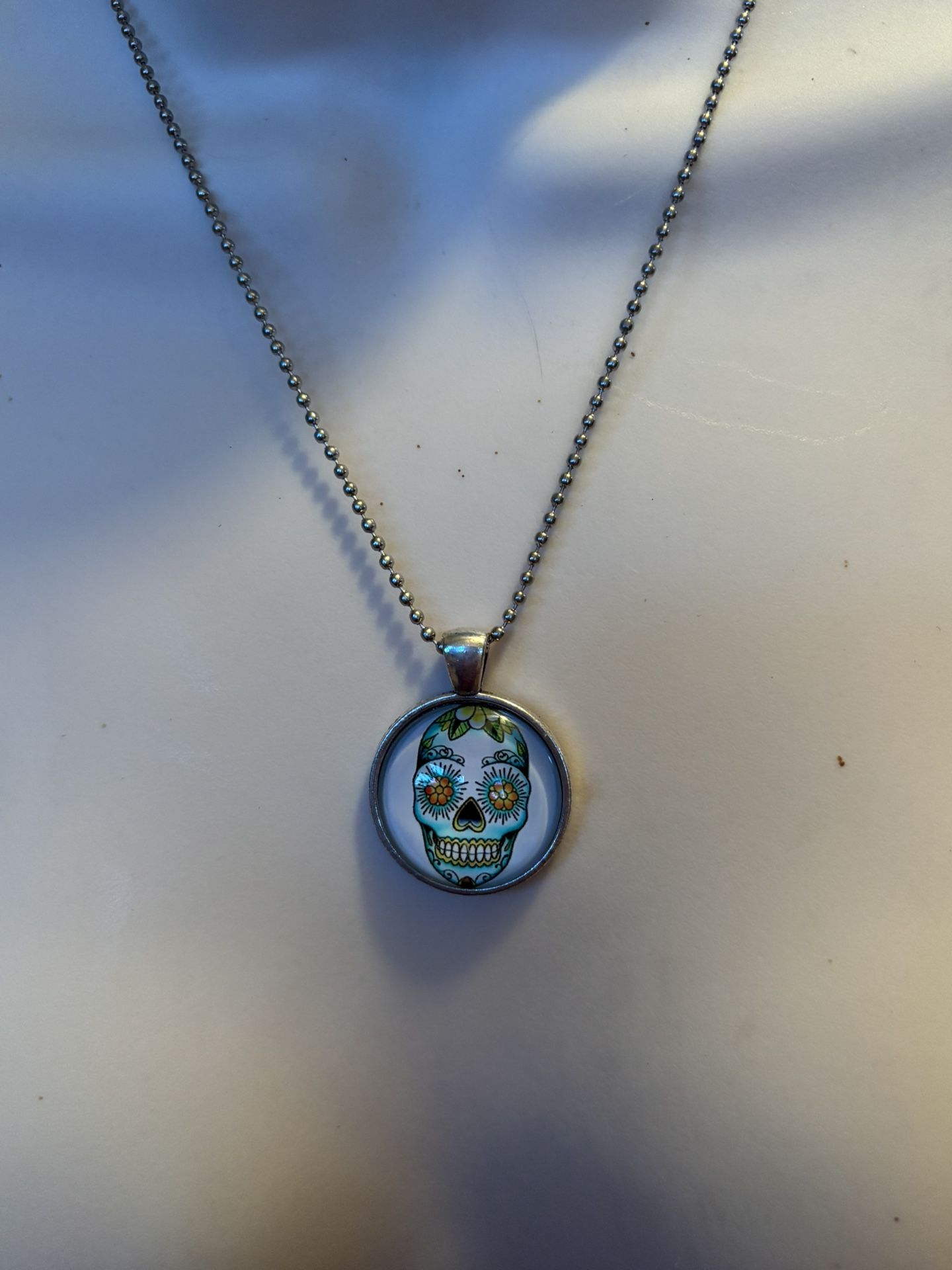 Skull Silver Pendant Necklace Jewelry