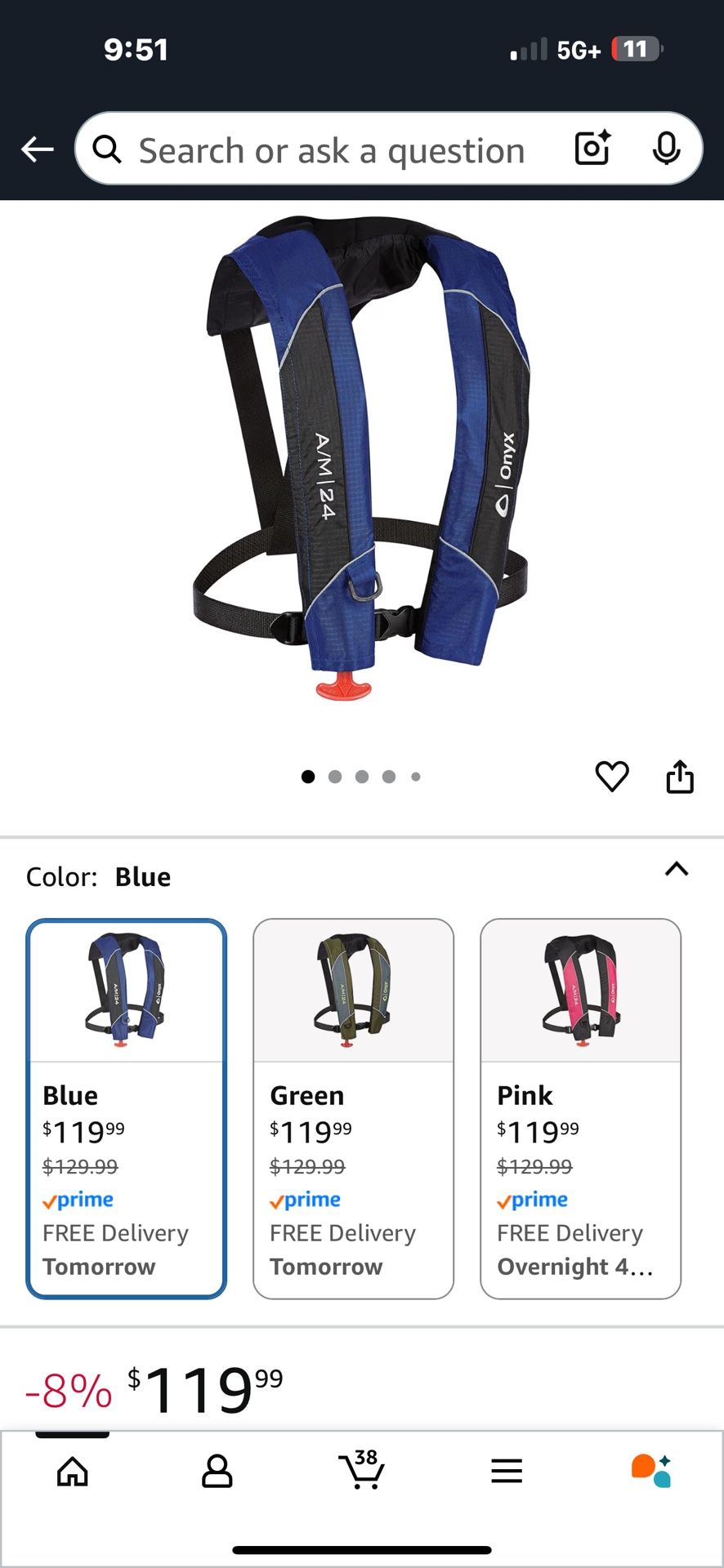 Inflatable Life Jacket