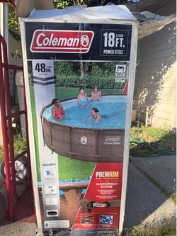 New pool Only the box is dusty and in bad shape, but everything inside is brand new