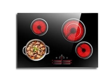 Electric touch screen stove insert