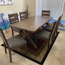 Beautiful Brand New Solid Wood 7pc Dining Set