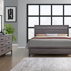 Gray King Bed