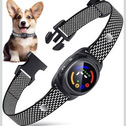 Bark Collar for Small Medium Dogs, Dog Bark Collar with Beep Vibration, IP67 Waterproof Rechargeable Barking Collar with 7 Adjustable Sensitivity (Cla