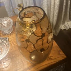 Vintage  Blown Glass Bohemian Vase