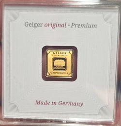 1 Gram Geiger Edelmetalle .9999 Fine Gold Bar – Schloss Güldengossa – Assay Case