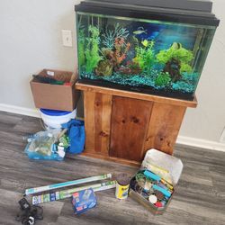 Fish Aquarium, Stand and all supplies