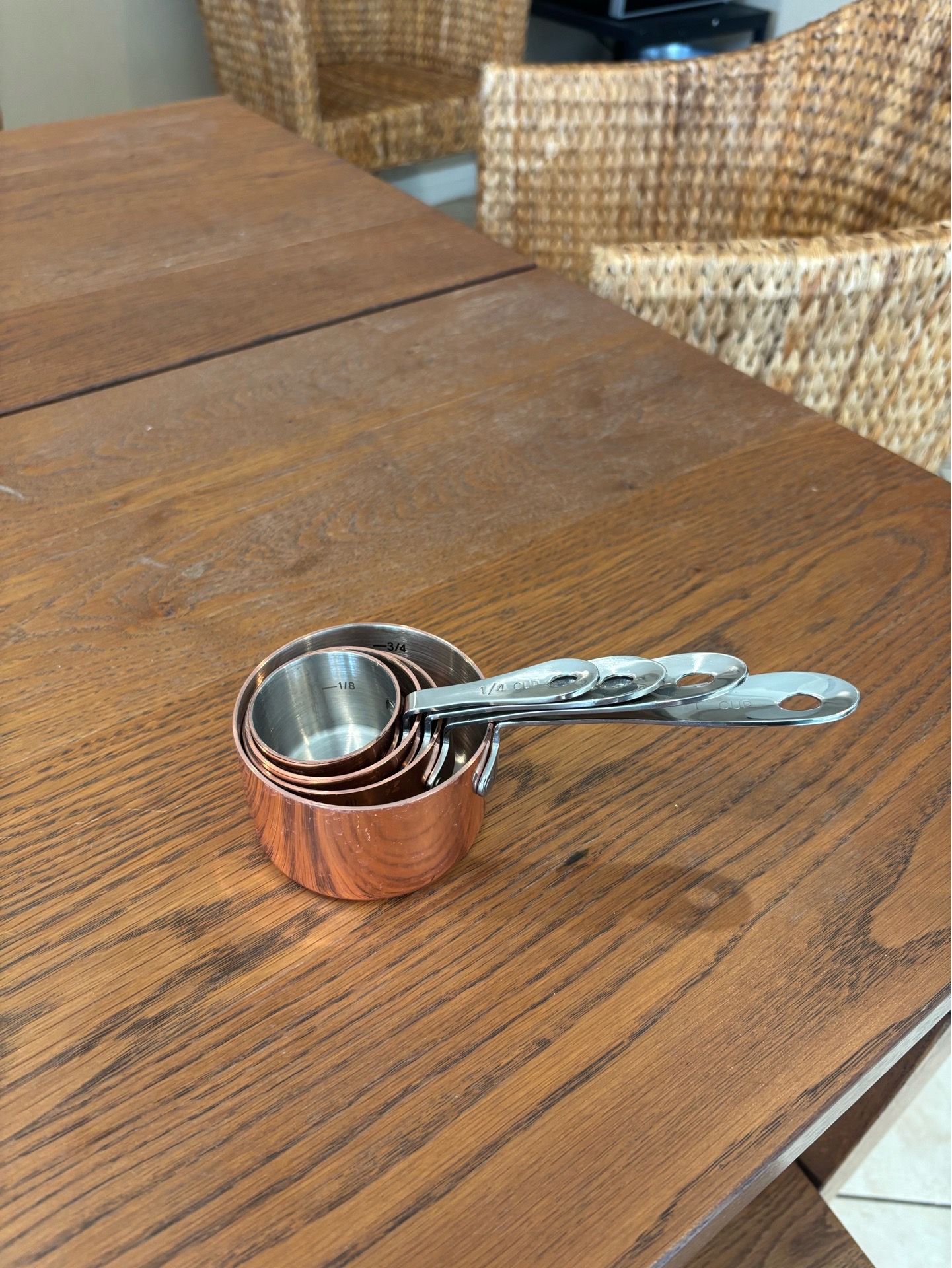 Copper Measuring Cup Set – 4 Piece Nested Set