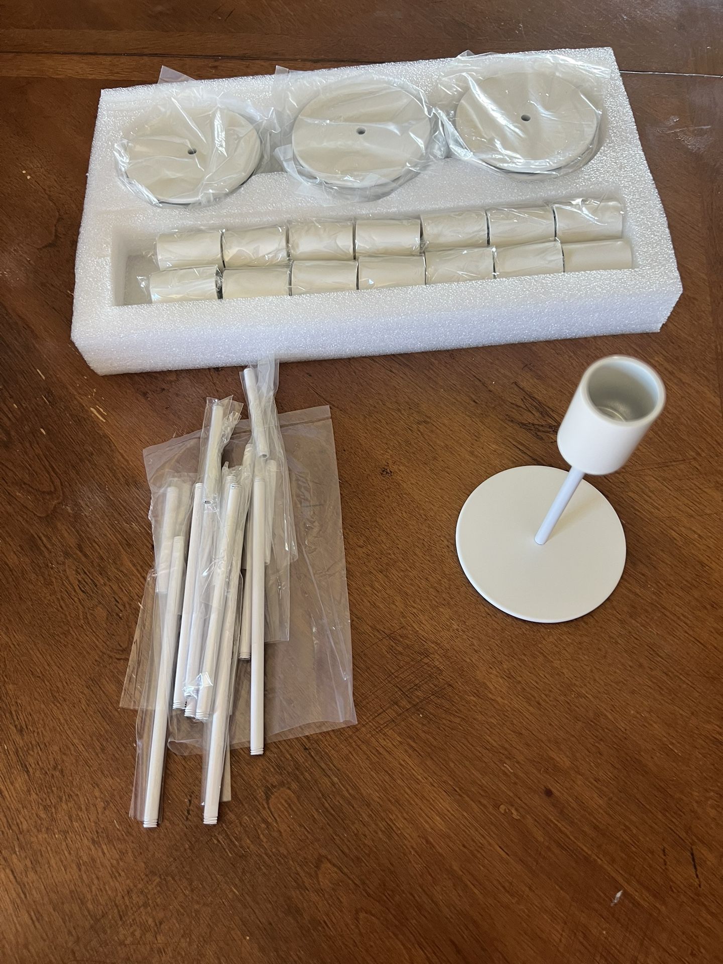 White Candle Holders