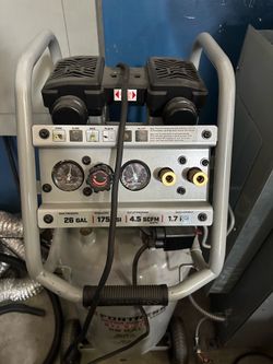 26 gal psi ultra quiet oil free vertical air compressor
