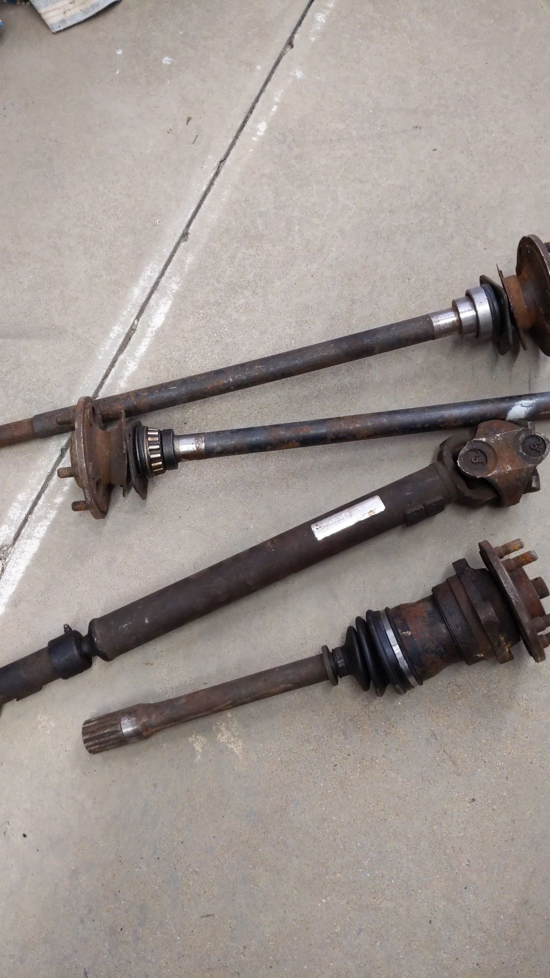 Used jeep cherokee axels and front drive shaft