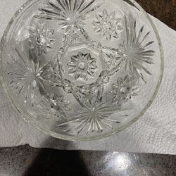 Vintage Anchor Hocking Early American Prescut Clear Crystal 