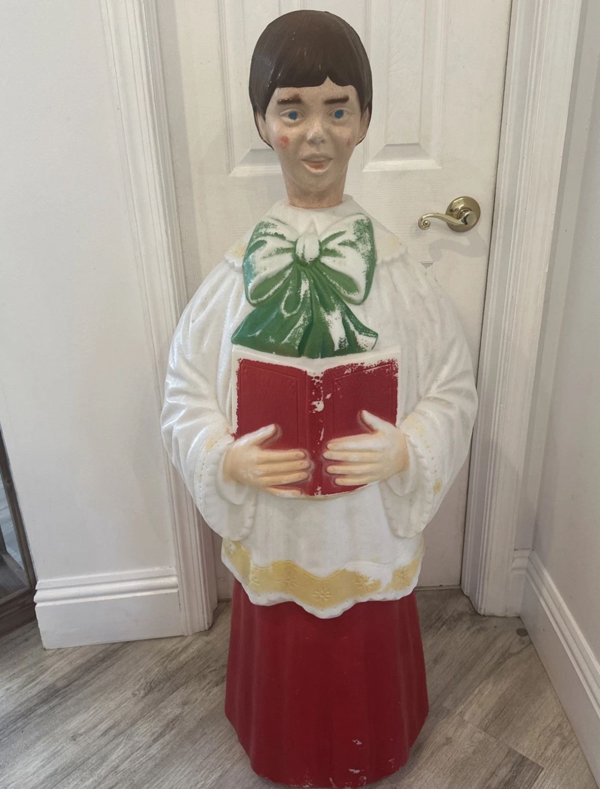 Vintage 50" Empire Blowmold Caroler Boy Body Only No Light