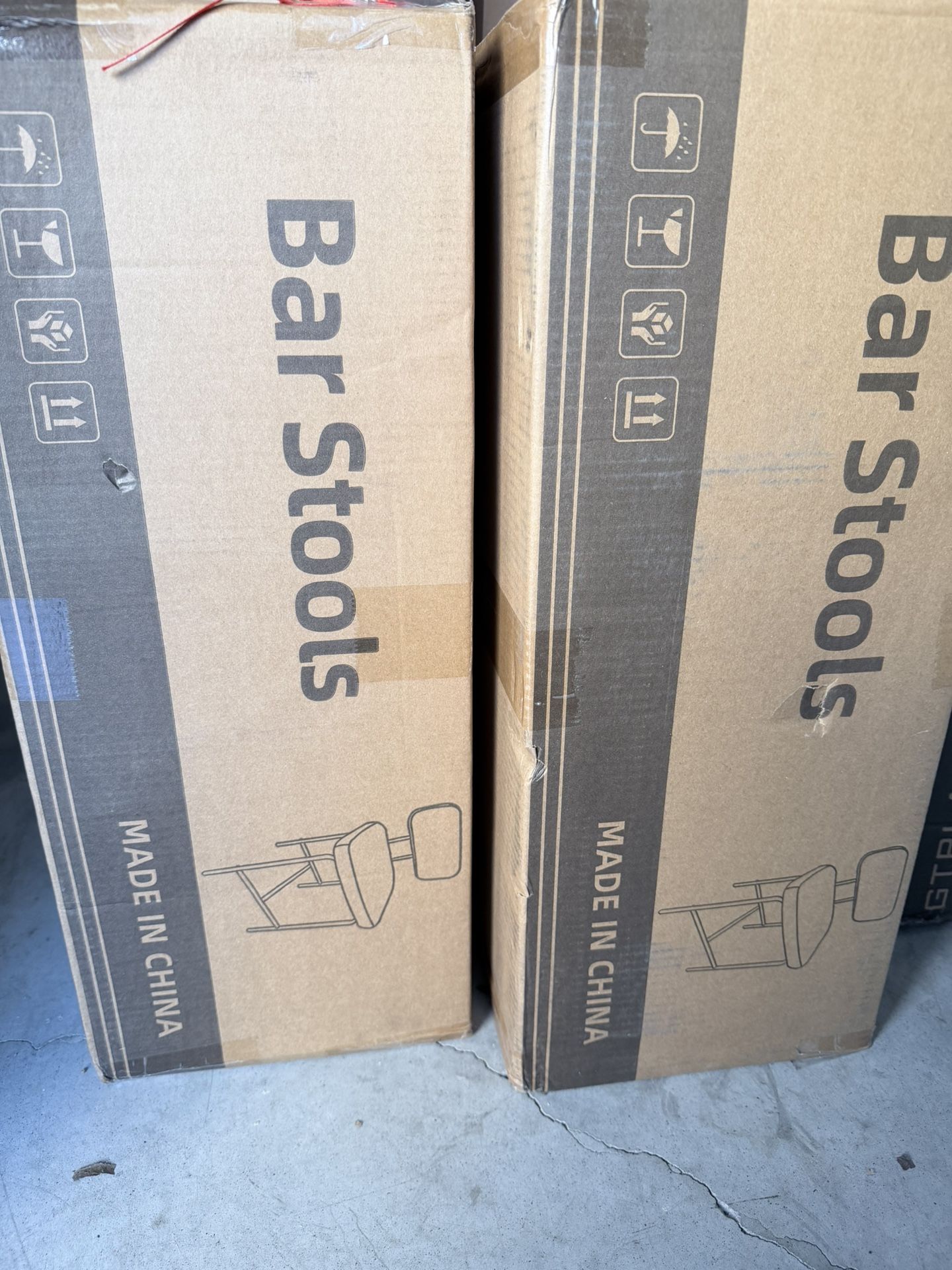 Counter Height Bar Stools Set of 2/4, 26" White Counter Stools, Leather white