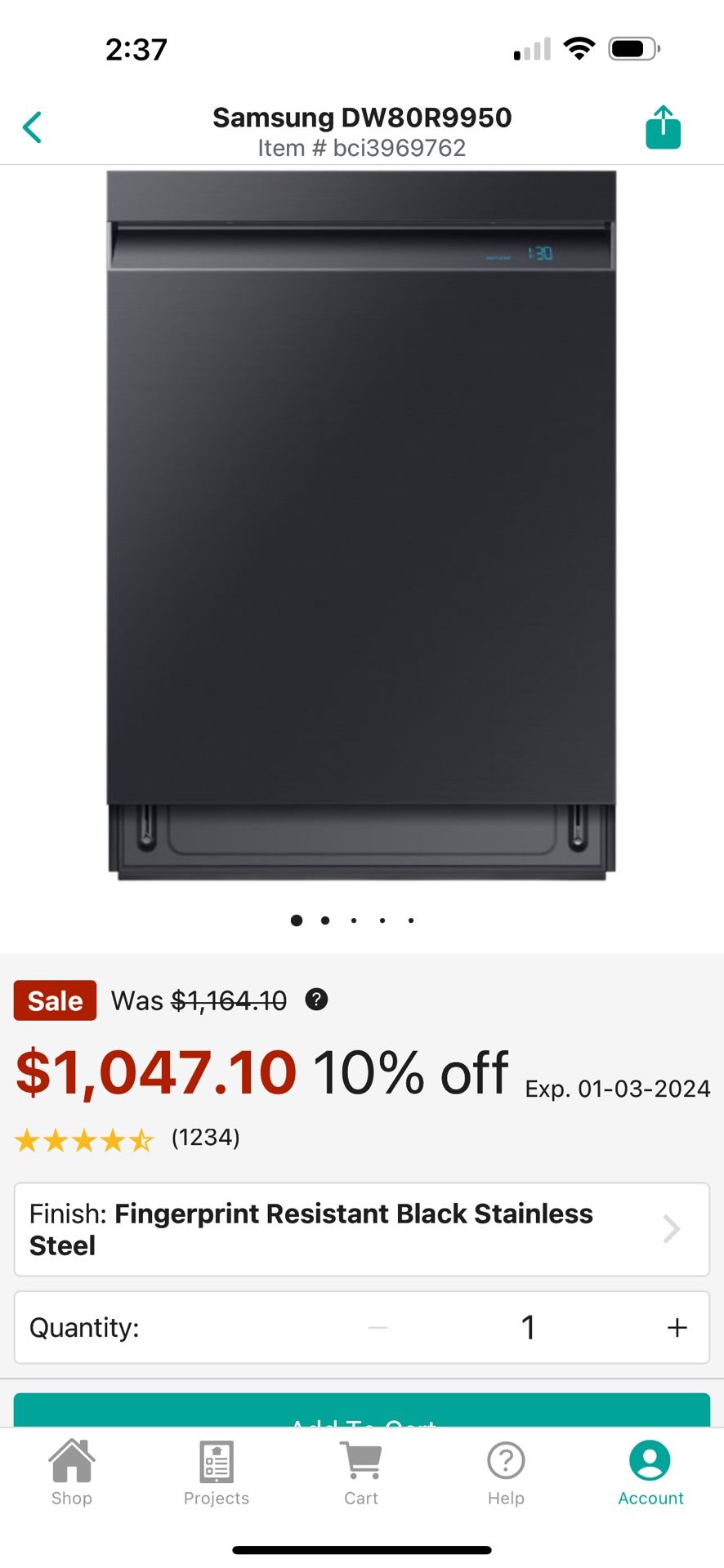 Samsung Dishwasher