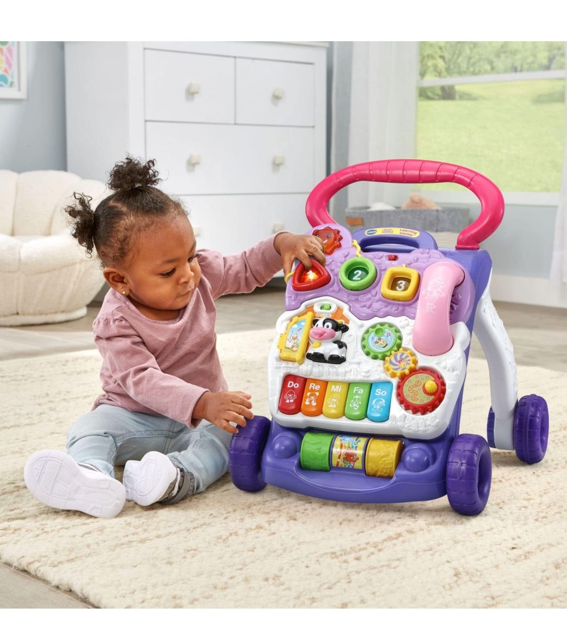 VTech Sit-to-Stand Learning Baby Walker, Lavender