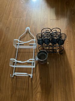 Shower caddy, flour swifter and utensils holder