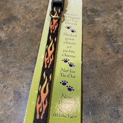 Puppy Collar. Dog Collar Small. Flames Collar. Great Stocking Stuffer