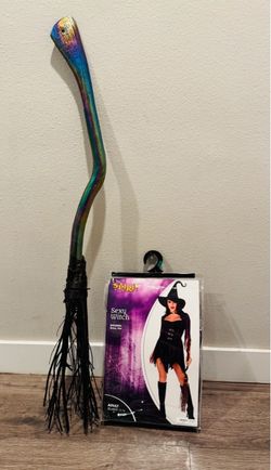 Sexy Witch Dress Costume with broom