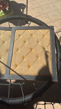 Burlap Memo Board with Wood Frame
