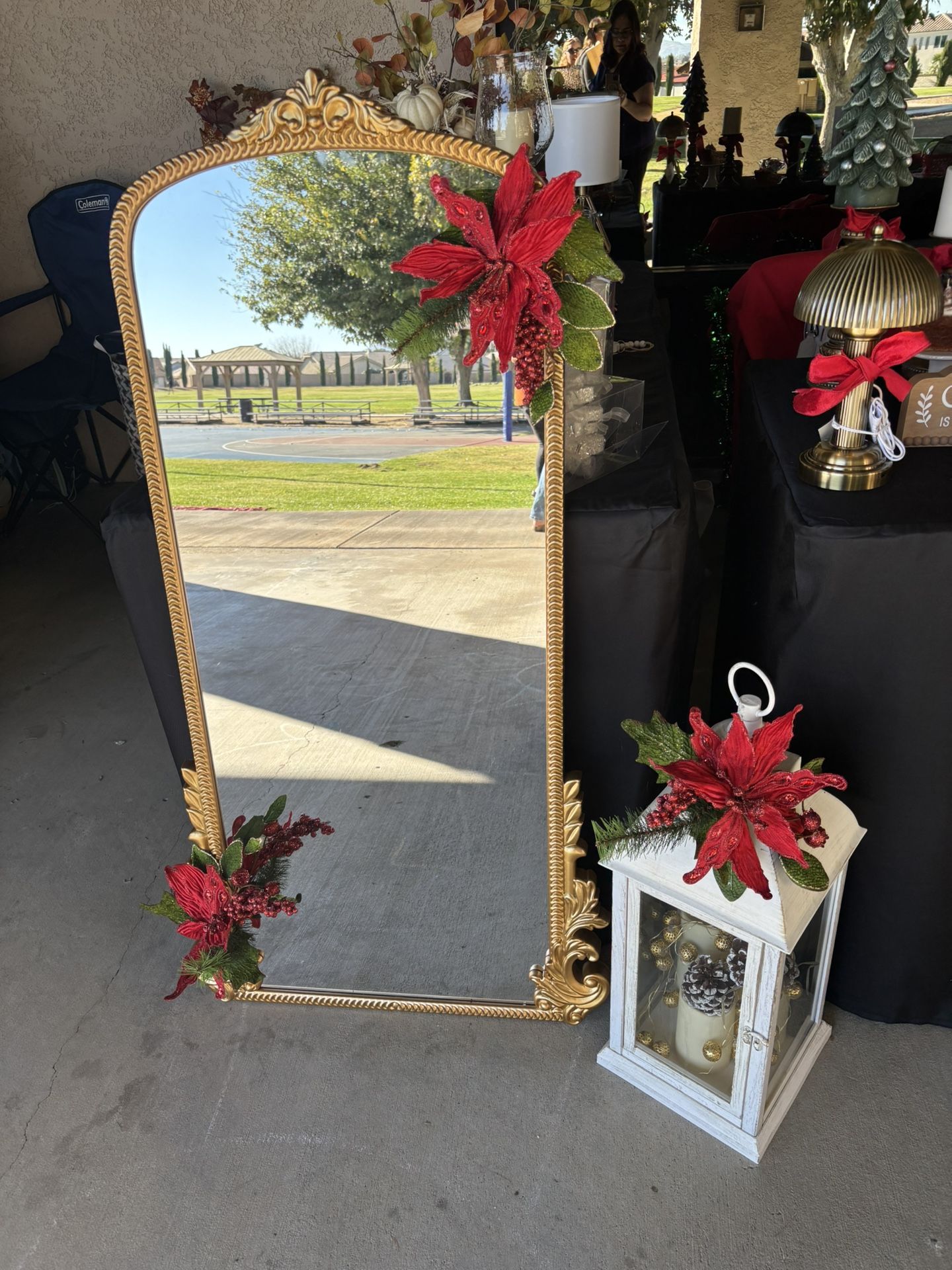 4 FT Gold Antique Mirror