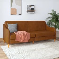 Camel Leather Futon 