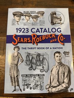 Vintage lot 1923 Sears Catalog, Greek Tile, and vintage clay pipe