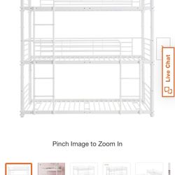  White Triple Bunk bed 