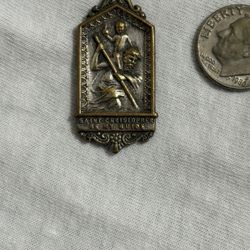 Vintage Saint Christopher Be My Guide Catholic Medal Medallion