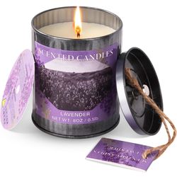 Scented Candles for Home, 8oz Soy Candle, 50H Burn, Lavender Aromatherapy, White Candle in Gift Box, Perfect for Birthday, Mother's Day, Christmas