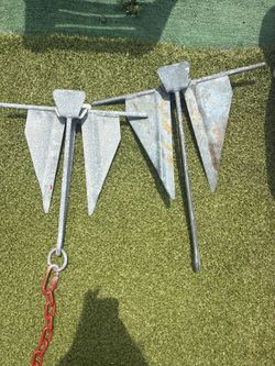 Galvanized Steel Boat Anchors (Danforth/Fluke Style) with Chain (read descripción for price for each)
