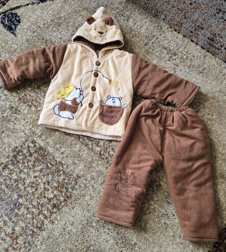 Cute Unisex Soft Kids Winter Set